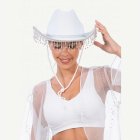 Strass Cowboyhatt Vit