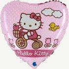 Hello Kitty® Cykel Hjärta Folieballong