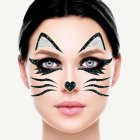 Glitter Katt Ansiktssmycke