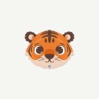 Tigerhuvud Folieballong