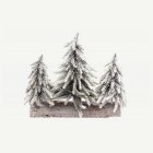 Snötäckta LED Granar