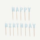 Happy Birthday Tårtljus Ljusblå