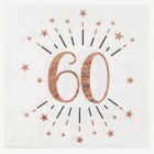 Servetter 60 Års Födelsedag Rosa Guld