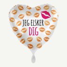 Jeg Elsker Dig Hjärta Folieballong