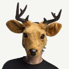 Hjort Plysch Halvmask Brun