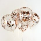 Tillykke Konfettiballonger Koppar