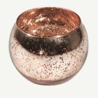 Rund Värmeljushållare Metallic Roséuld