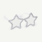 Stjärnglasögon med strass silver
