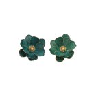 Konstgjorda blommor på clips grön/guld