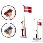 Student med Dansk Flagga Kille Blå/Röd