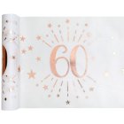 60 År Bordslöpare Vit/Roséguld