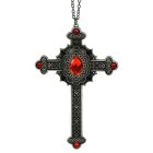 Gotiskt Kors Halsband Röd