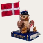 Student Uggla Dekorationsfigur Blå
