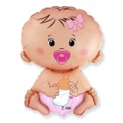 Baby Folieballong Ljusrosa