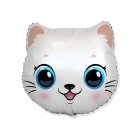 Katt Folieballong Vit