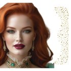 Glitter Fräknar Ansiktssmycken Guld