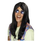 Lång Hippieperuk Svart
