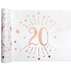20 År Bordslöpare Vit/Roséguld
