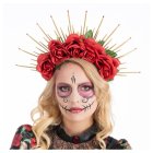 Day of the Dead Blomsterkrona Hårband Röd