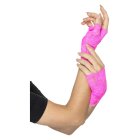 Korta Fingerlösa 80-talshandskar Rosa