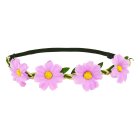Blommigt hårband ljusrosa