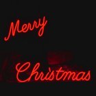 Merry Christmas Neonskylt Röd