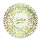 Ramadan Kareem Papperstallrikar Vit/Guld