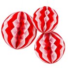 Juldekoration Honeycombs Ornament Röd/Vit