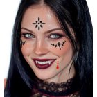 Vampyr Ansiktssmycken Svart