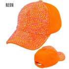 Keps med Strass i Neonorange