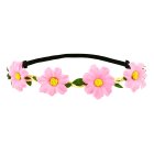 Ljusrosa Blommigt Hårband