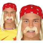 Wrestler Peruk Med Bandana & Mustasch