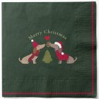 Merry Christmas Servetter Grön