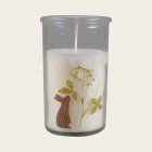 Påskljus i Glas Vit