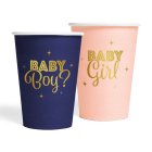 Gender Reveal Pappersmuggar Blå/Ljusrosa