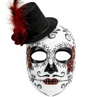 Día de los Muertos Mask Svart/Röd