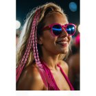 Flätade Hår-Extensions Fuchsia
