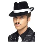Gangsterhatt Svart/Vit