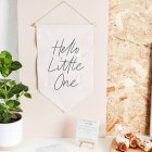 Hello Little One Canvasskylt Med Kort