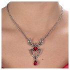 Spindel Halsband Röd Juvel