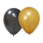 Latexballonger Svart/Guld