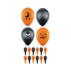 Halloweenballonger med motiv orange/svart