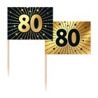 80 År Golden Celebrations Tårtpinnar