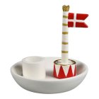 Dansk Flagga Ljusstake Röd