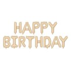 Happy Birthday Folieballonger Beige