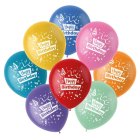 Happy Birthday Color Pop Latexballonger Flerfärgade