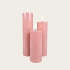 Fiberoptiska LED Blockljus Rosa