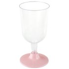 Plast Vinglas Fot Ljusrosa