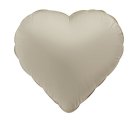 Hjärta Folieballong Creme Latte