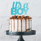 It's a Boy Tårttopper Glitter Blå